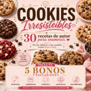 Portada del ebook Cookies Irresistibles con 30 recetas de cookies gourmet y estilo Nueva York